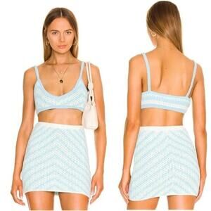 FOR‎ LOVE & LEMONS- NWT- CORINNA MINI SKIRT & Bralette (SET) Sz:XL Ret$234